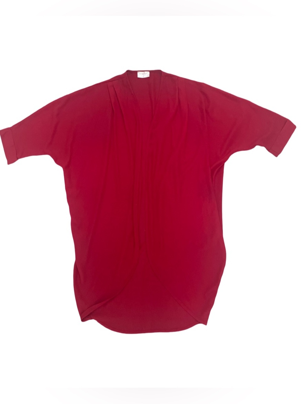 NYMPHE Crimson Open Drape Cardigan